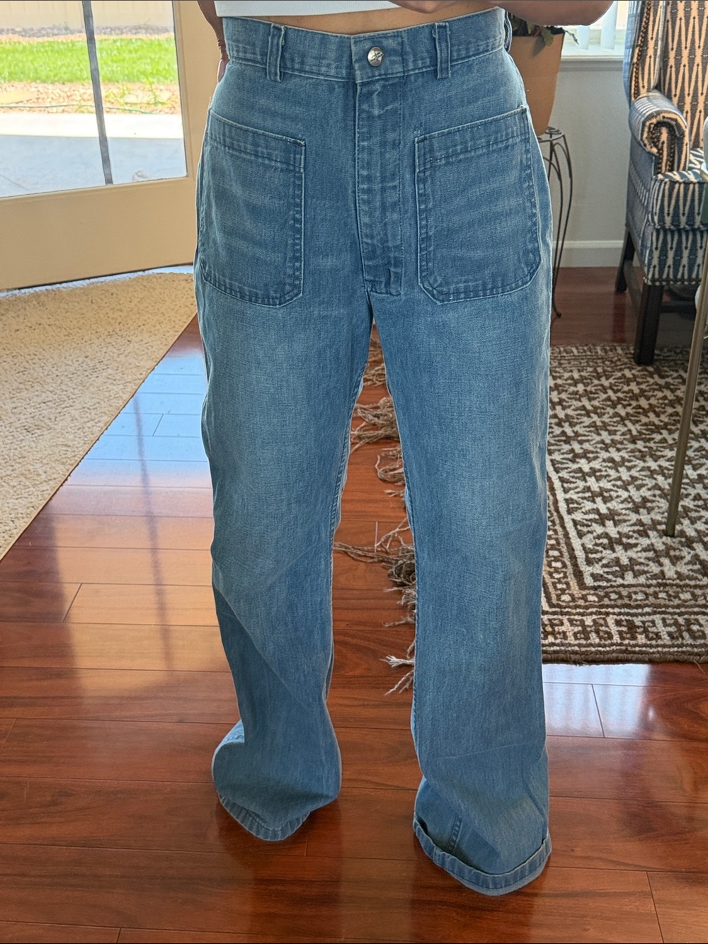 SEAFARER Dungaroo Vintage High-Rise Wide-Leg Women's Jeans - Light Blue